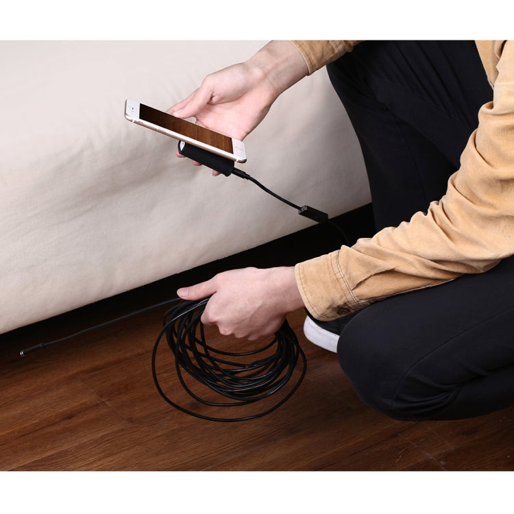 YPC110 8mm 2.0MP HD Camera WiFi Endoscope Snake Tube Inspection Camera with 8 LED, Waterproof IP68, Lens Diameter: 8mm, Length: 10m, Hard Line, 10m Hard Line