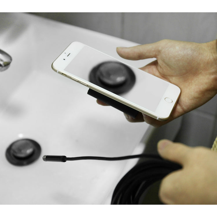YPC110 8mm 2.0MP HD Camera WiFi Endoscope Snake Tube Inspection Camera with 8 LED, Waterproof IP68, Lens Diameter: 8mm, Length: 10m, Hard Line, 10m Hard Line