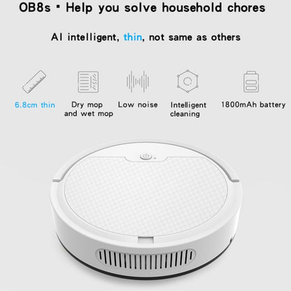 BOWAI OB8S Household Intelligent Path Charging Sweeping Robot, OB8S (Black), OB8S (White)