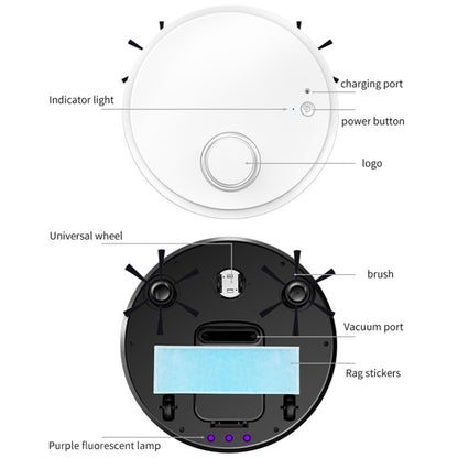 BOWAI OB12 Household Intelligent USB Charging Sweeping Robot, OB12 (White)
