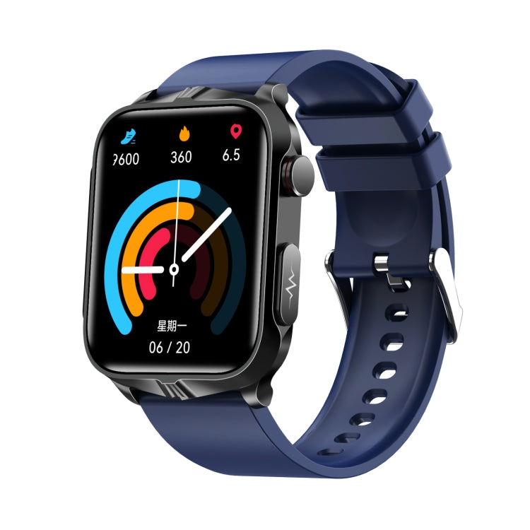TK11P 1.83 inch IPS Screen IP68 Waterproof Silicone Band Smart Watch, Support Stress Monitoring / ECG, Silicone Band (Red), Silicone Band (Black), Silicone Band (Blue)