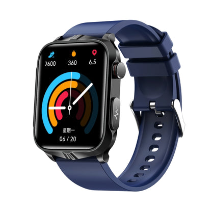 TK11P 1.83 inch IPS Screen IP68 Waterproof Silicone Band Smart Watch, Support Stress Monitoring / ECG, Silicone Band (Red), Silicone Band (Black), Silicone Band (Blue)