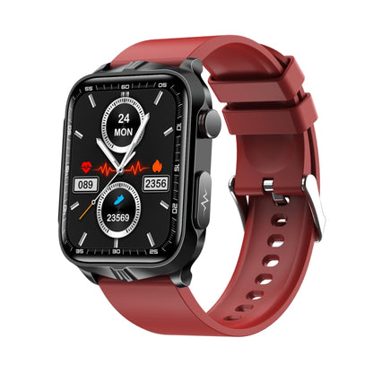 TK11P 1.83 inch IPS Screen IP68 Waterproof Silicone Band Smart Watch, Support Stress Monitoring / ECG, Silicone Band (Red), Silicone Band (Black), Silicone Band (Blue)