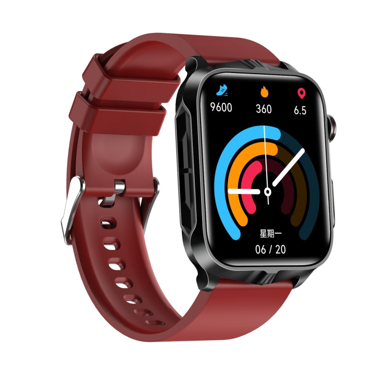 TK11P 1.83 inch IPS Screen IP68 Waterproof Silicone Band Smart Watch, Support Stress Monitoring / ECG, Silicone Band (Red), Silicone Band (Black), Silicone Band (Blue)