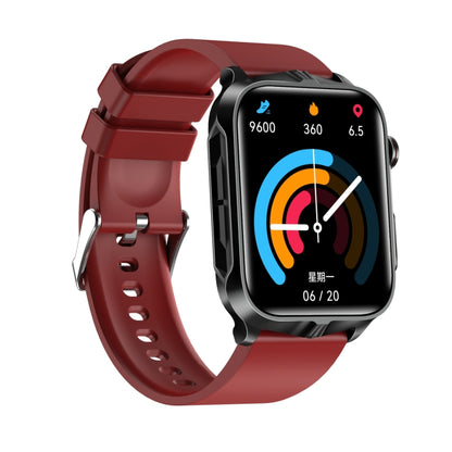 TK11P 1.83 inch IPS Screen IP68 Waterproof Silicone Band Smart Watch, Support Stress Monitoring / ECG, Silicone Band (Red), Silicone Band (Black), Silicone Band (Blue)