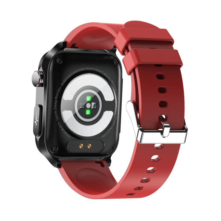 TK11P 1.83 inch IPS Screen IP68 Waterproof Silicone Band Smart Watch, Support Stress Monitoring / ECG, Silicone Band (Red), Silicone Band (Black), Silicone Band (Blue)