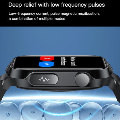 TK11P 1.83 inch IPS Screen IP68 Waterproof Silicone Band Smart Watch, Support Stress Monitoring / ECG, Silicone Band (Red), Silicone Band (Black), Silicone Band (Blue)