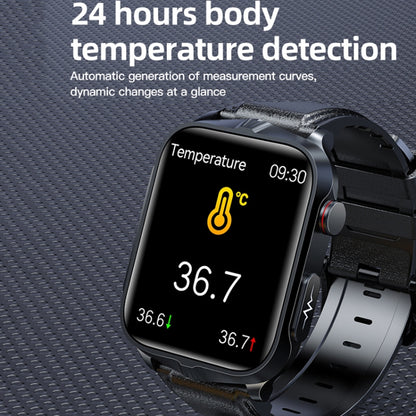 TK11P 1.83 inch IPS Screen IP68 Waterproof Silicone Band Smart Watch, Support Stress Monitoring / ECG, Silicone Band (Red), Silicone Band (Black), Silicone Band (Blue)