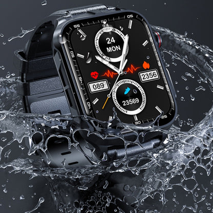 TK11P 1.83 inch IPS Screen IP68 Waterproof Silicone Band Smart Watch, Support Stress Monitoring / ECG, Silicone Band (Red), Silicone Band (Black), Silicone Band (Blue)