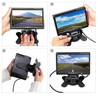 F0505 7 inch HD Car 18 IR LEDs Backup Camera Rearview Mirror Monitor, with 10m Cable, Single Camera