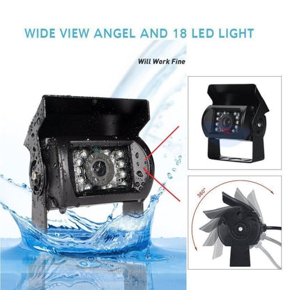 K0164 7 inch HD Car 18 IR Night Vision Rear View Backup Four Cameras Rearview Monitor, K0164