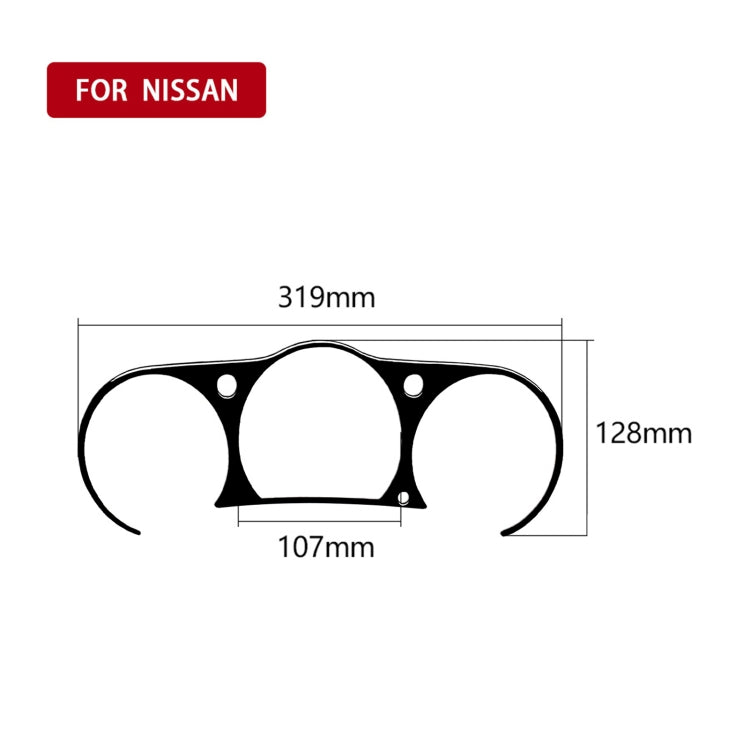 For Nissan 350Z 2003-2009 Car Speedometer Surround Decorative Stickers, Left and Right Drive Universal, Car Speedometer Surround