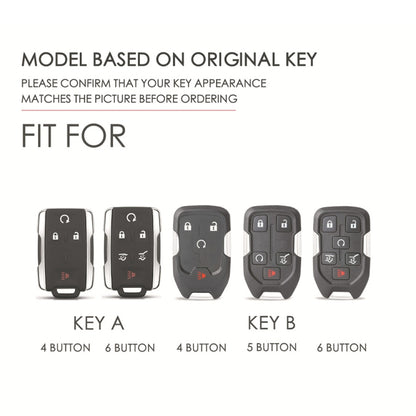 For Chevrolet GMC / Colorad 4-button C159 Car Key Leather Protective Case, 4-button