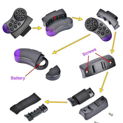 Car 11 Key Multimedia Steering Wheel Remote Controller, 11 Key