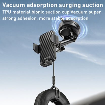 Yesido C173 Suction Cup Type Telescopic Rod Car Phone Holder, C173