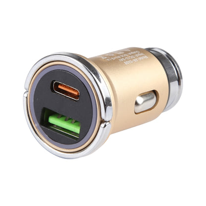 AR-CA08 12W 2A USB-C / Type-C + USB Ports Car Charger