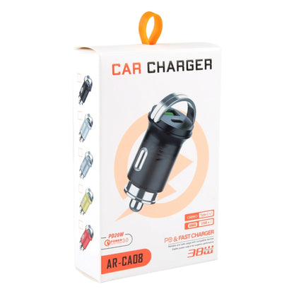 AR-CA08 12W 2A USB-C / Type-C + USB Ports Car Charger