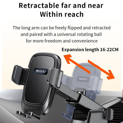 Yesido C262 Suction Cup Retractable Adjustable Car Phone Holder, C262