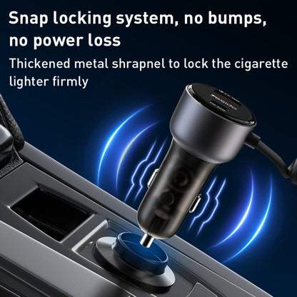 Yesido Y57 50W PD + QC3.0 Dual Port Car Charger with 8 Pin Spring Data Cable, Y57