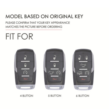 For Dodge Ram 6-button C163 Car Key Leather Protective Case, 6-button