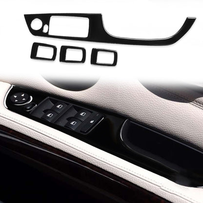 For BMW 3 Series E90/320i/325i 2005-2012 Car Carbon Fiber Right Drive Window Lifting Panel without Folding Key Decorative Sticker, Diameter: 37.8cm, Car Right Drive Window Lifting Panel without Folding Key, Diameter: 37.8cm