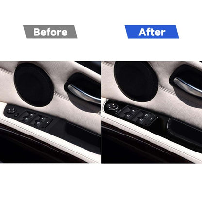For BMW 3 Series E90/320i/325i 2005-2012 Car Carbon Fiber Right Drive Window Lifting Panel without Folding Key Decorative Sticker, Diameter: 37.8cm, Car Right Drive Window Lifting Panel without Folding Key, Diameter: 37.8cm