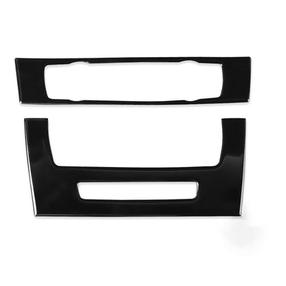 For BMW 3 Series E90/E92 2005-2012 Car Air Conditioner CD Control Panel High with Holes Decorative Sticker, Left and Right Drive Universal, Car Air Conditioner CD Control Panel High with Holes