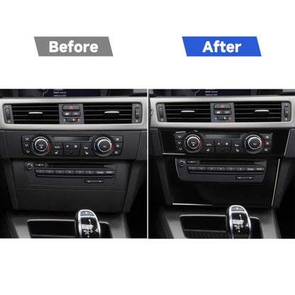 For BMW 3 Series E90/E92 2005-2012 Car Air Conditioner CD Control Panel High without Holes Decorative Sticker, Left and Right Drive Universal, Car Air Conditioner CD Control Panel High without Holes