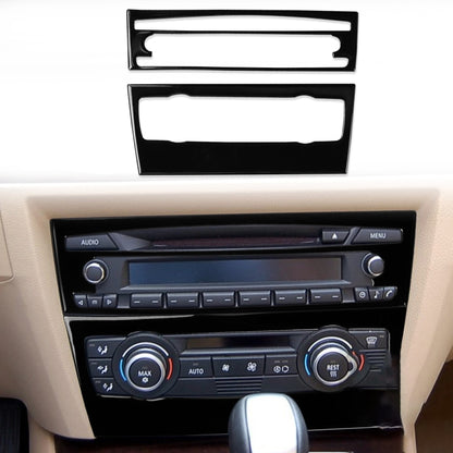 For BMW 3 Series E90/E92 2005-2012 2pcs Car Air Conditioner CD Control Panel Non-navigation without Holes Decorative Sticker, Left and Right Drive Universal, Car Air Conditioner CD Control Panel