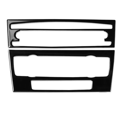 For BMW 3 Series E90/E92 2005-2012 2pcs Car Air Conditioner CD Control Panel Non-navigation with Holes Decorative Sticker, Left and Right Drive Universal, Car Air Conditioner CD Control Panel Non-navigation with Holes
