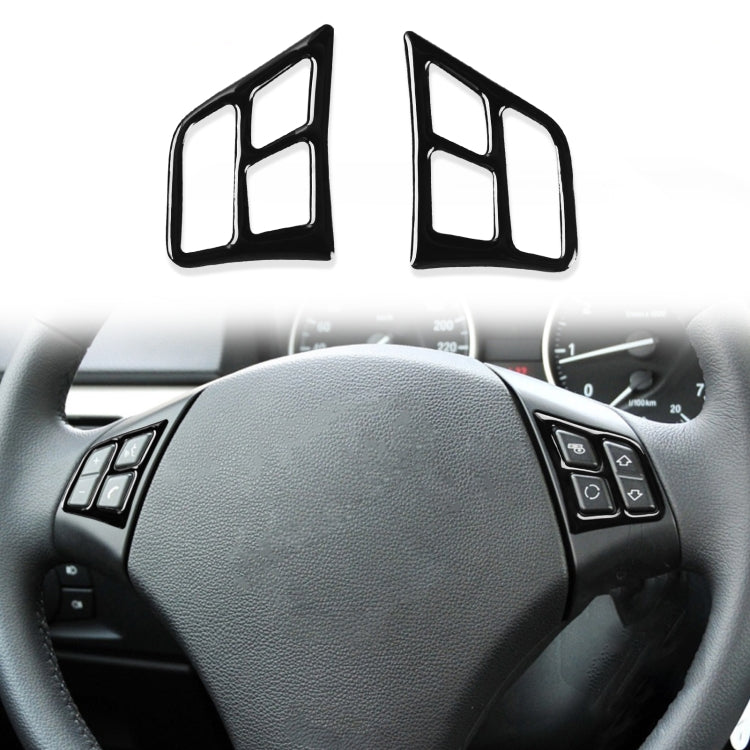 For BMW 3 Series E90 2005-2012 2pcs Car Steering Wheel Buttons Decorative Sticker, Left and Right Drive Universal, Car Steering Wheel Buttons