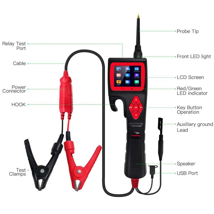 TopDiag P200 Car Circuit Intelligent Analyzer Diagnostic Instrument, TopDiag P200