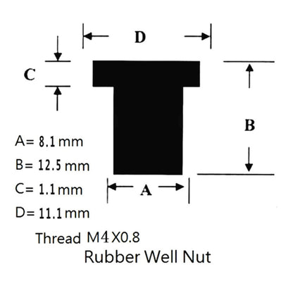 20 in 1 M4 Universal Motorcycle Windshield Brass Nuts, M4