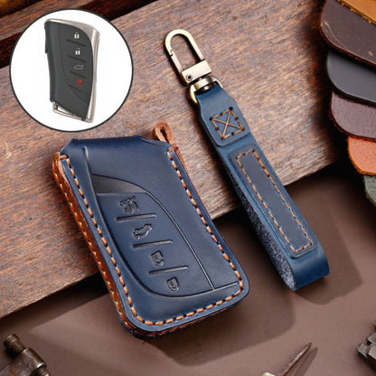 For Lexus 4-button Hallmo Car Cowhide Leather Key Protective Cover Key Case, C131