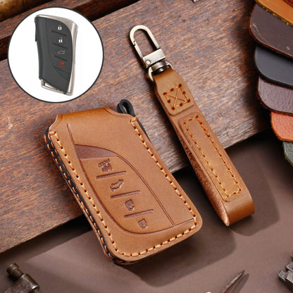 For Lexus 4-button Hallmo Car Cowhide Leather Key Protective Cover Key Case, C131