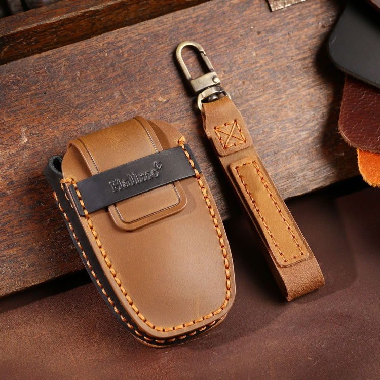 For Lincoln Hallmo Car Cowhide Leather Key Protective Cover Key Case, C224