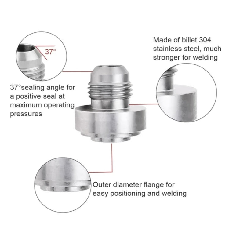 AN8 Car Oil Pipe Joint Breathable Pot Connector, AN8