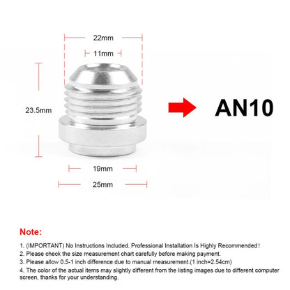 AN10 Car Oil Pipe Joint Breathable Pot Connector, AN10