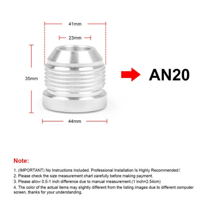 AN20 Car Oil Pipe Joint Breathable Pot Connector, AN20