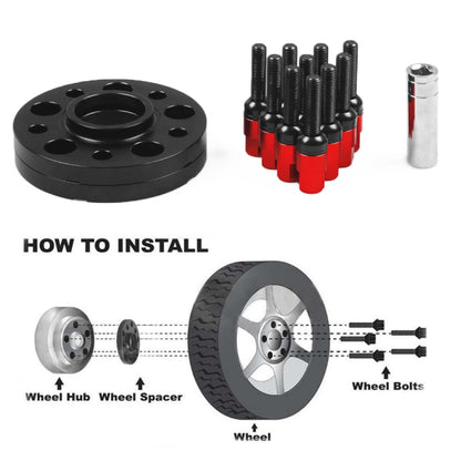 For Mercedes-Benz 20mm Car Modified Wheel Hub Flange Center Wheel Spacer with M12x1.5 Screws, 20mm