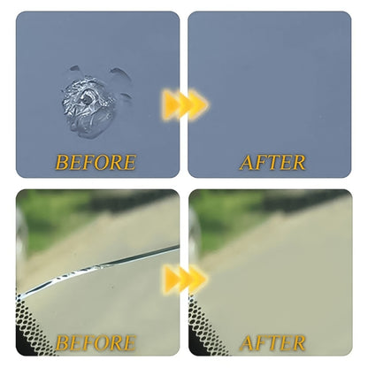 2 in 1 3ml Paintless Dent Removal Car Window Windshield Repair Fluid with Tool, 2 in 1 Repair Fluid (White), 2 in 1 Repair Fluid (Black)