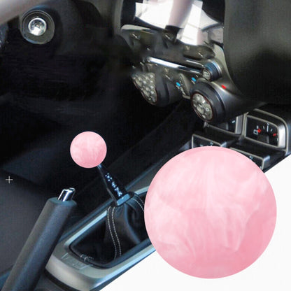 Car Modified Marble Star Gear Head Shifter Cover with Adapter, Light Green, Light Blue, Purple, Pink, Green