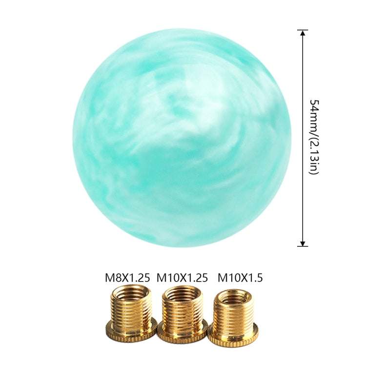 Car Modified Marble Star Gear Head Shifter Cover with Adapter, Light Green, Light Blue, Purple, Pink, Green