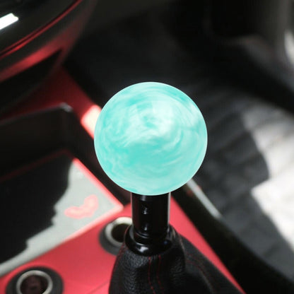 Car Modified Marble Star Gear Head Shifter Cover with Adapter, Light Green, Light Blue, Purple, Pink, Green