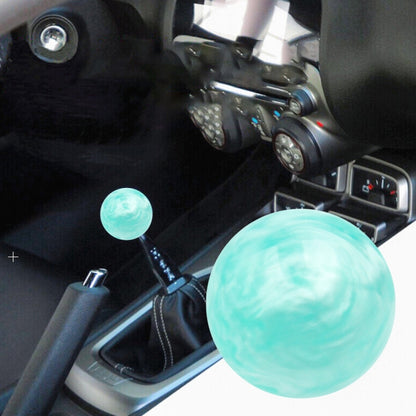 Car Modified Marble Star Gear Head Shifter Cover with Adapter, Light Green, Light Blue, Purple, Pink, Green