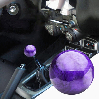 Car Modified Marble Star Gear Head Shifter Cover with Adapter, Light Green, Light Blue, Purple, Pink, Green