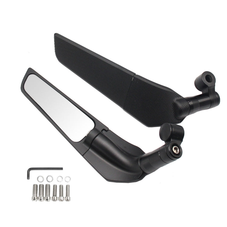 Motorcycle Modification Fixed Wind Wing Rearview Mirror, M-RM003 (Black)