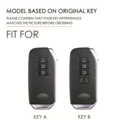 For Kia 3-button Hallmo Car Cowhide Leather Key Protective Cover Key Case, C115