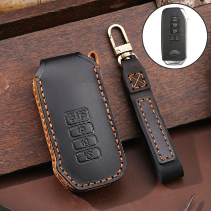 For Kia 5-button Hallmo Car Cowhide Leather Key Protective Cover Key Case, C202