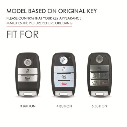 For Kia C133 4-button Hallmo Car Cowhide Leather Key Protective Cover Key Case, C133